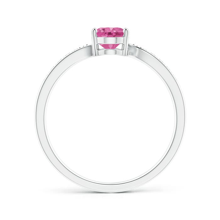 AAA - Pink Sapphire / 0.92 CT / 14 KT White Gold