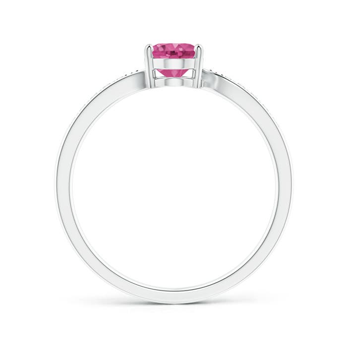 AAAA - Pink Sapphire / 0.92 CT / 14 KT White Gold