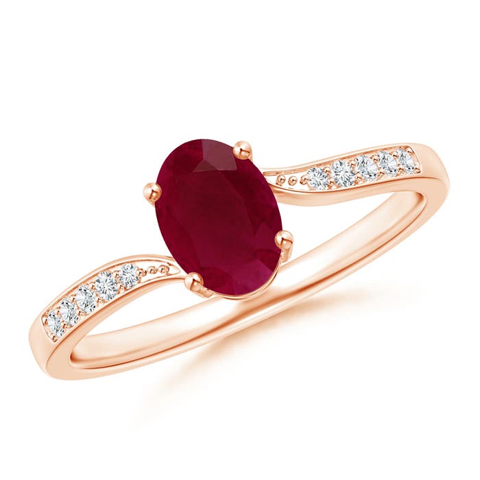 A - Ruby / 1.07 CT / 14 KT Rose Gold