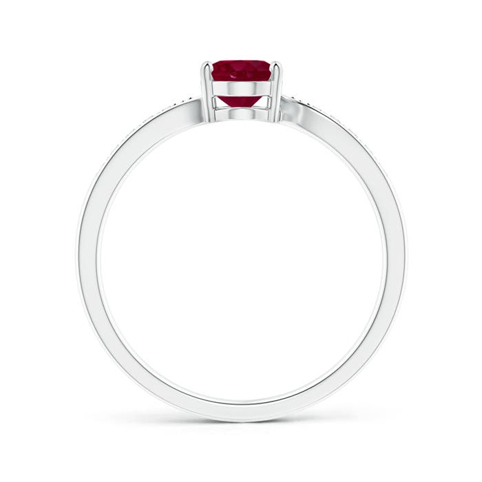 A - Ruby / 1.07 CT / 14 KT White Gold