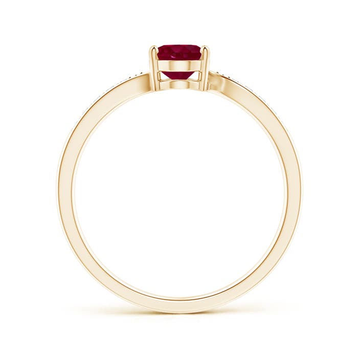 A - Ruby / 1.07 CT / 14 KT Yellow Gold