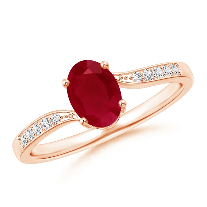 AA - Ruby / 1.07 CT / 14 KT Rose Gold