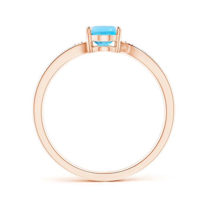 AA - Swiss Blue Topaz / 1.02 CT / 14 KT Rose Gold