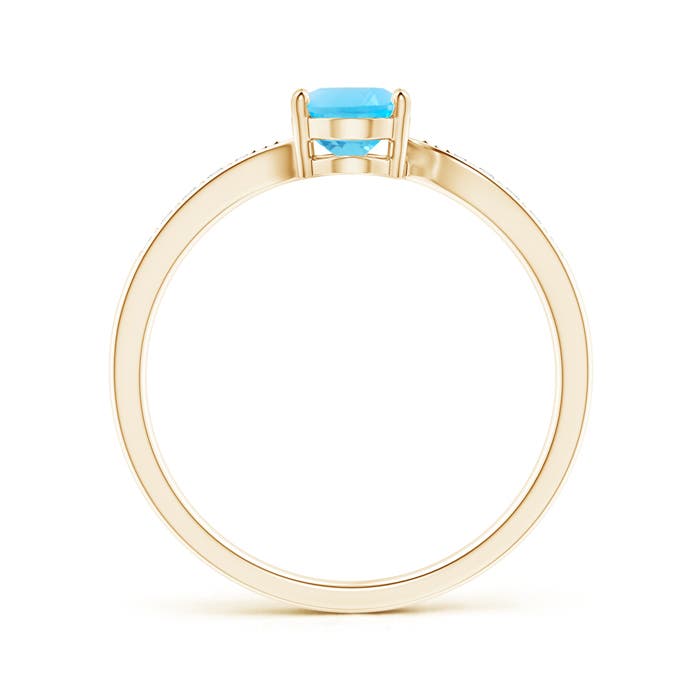 AA - Swiss Blue Topaz / 1.02 CT / 14 KT Yellow Gold