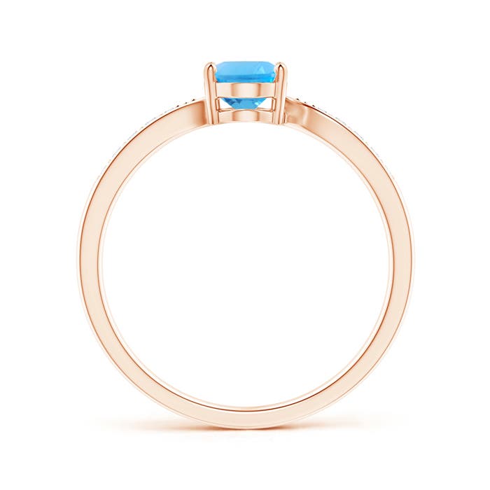 AAAA - Swiss Blue Topaz / 1.02 CT / 14 KT Rose Gold