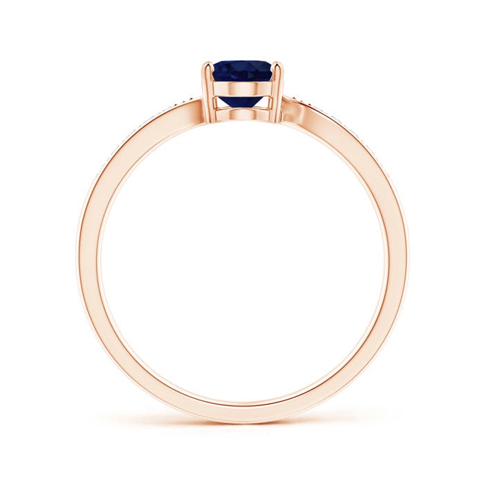 A - Blue Sapphire / 0.92 CT / 14 KT Rose Gold