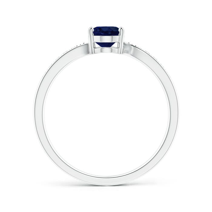 A - Blue Sapphire / 0.92 CT / 14 KT White Gold