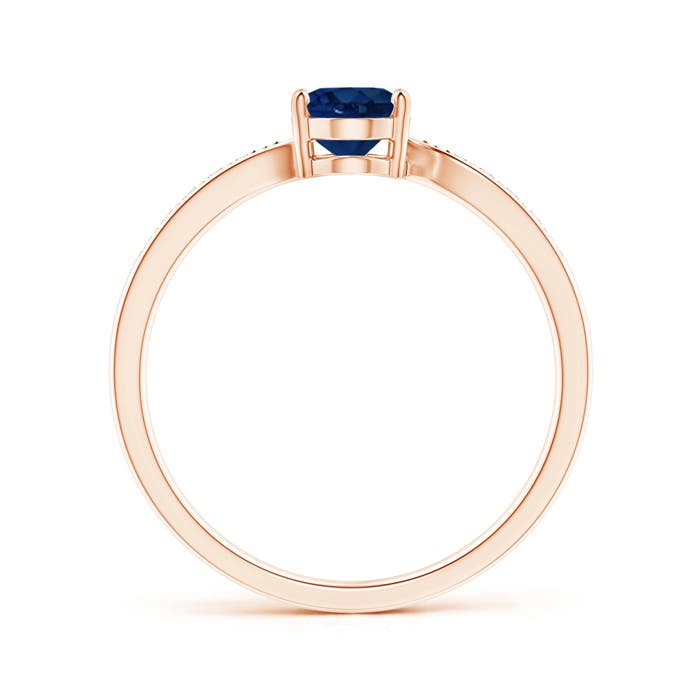 AA - Blue Sapphire / 0.92 CT / 14 KT Rose Gold