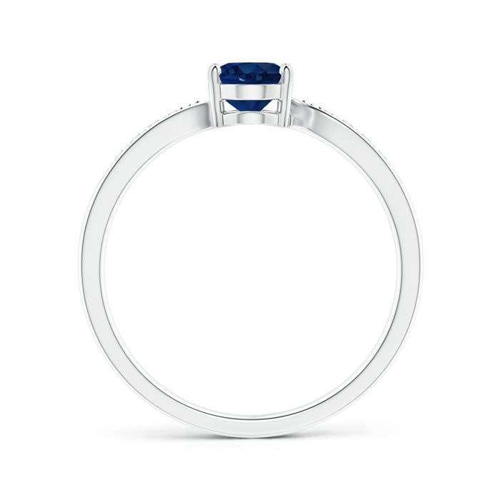 AA - Blue Sapphire / 0.92 CT / 14 KT White Gold