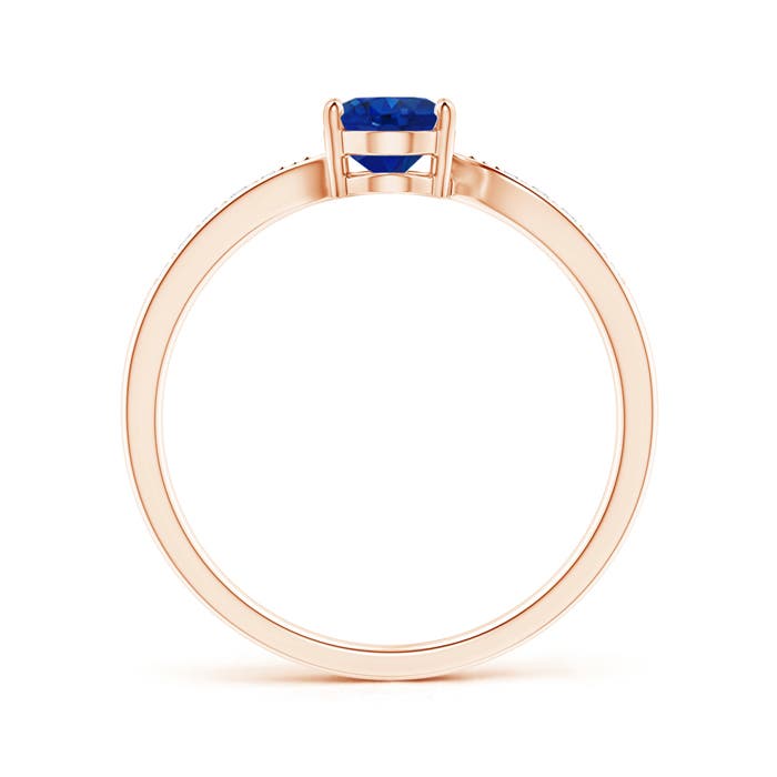 AAA - Blue Sapphire / 0.92 CT / 14 KT Rose Gold