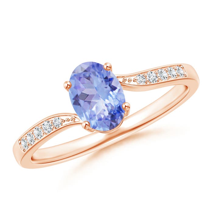 A - Tanzanite / 0.87 CT / 14 KT Rose Gold