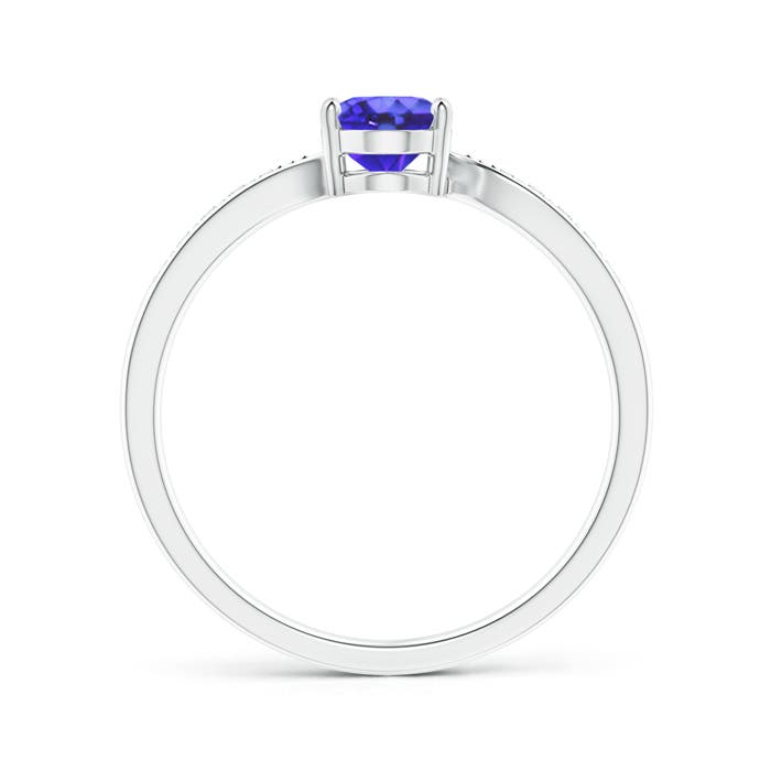 AA - Tanzanite / 0.87 CT / 14 KT White Gold