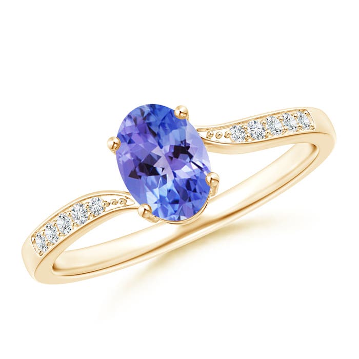 AA - Tanzanite / 0.87 CT / 14 KT Yellow Gold