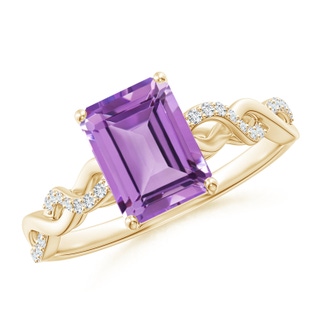 Emerald Cut A Amethyst