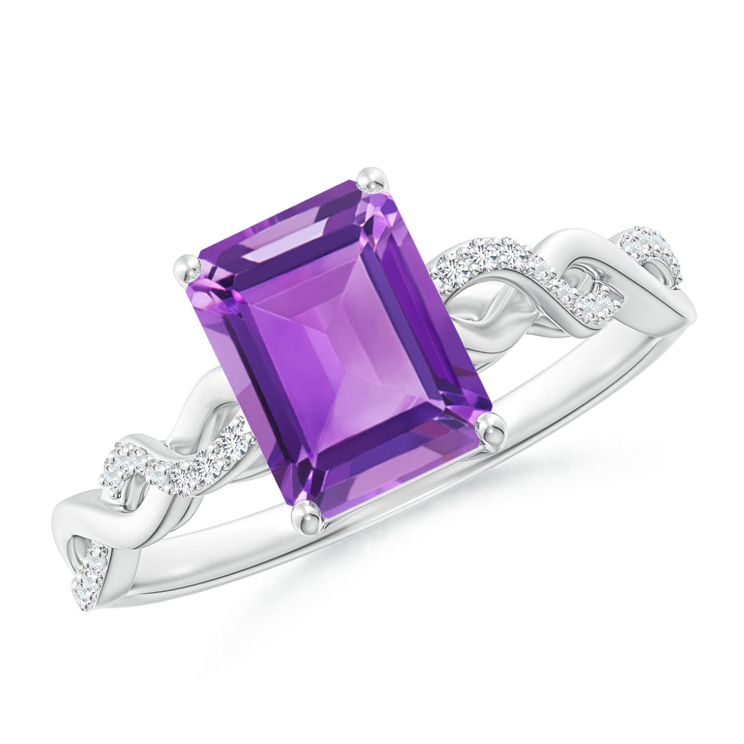 AA - Amethyst / 1.63 CT / 14 KT White Gold