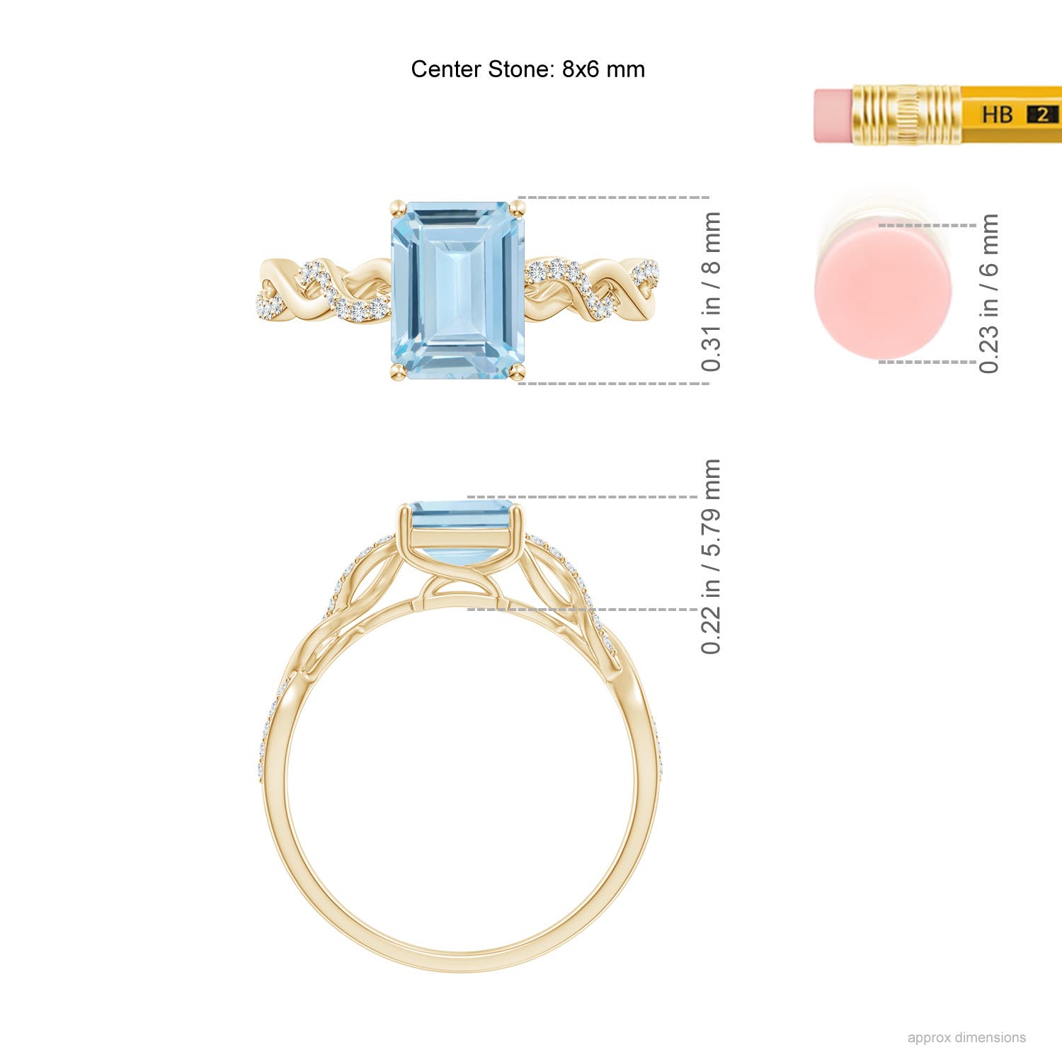 AA - Aquamarine / 1.48 CT / 14 KT Yellow Gold