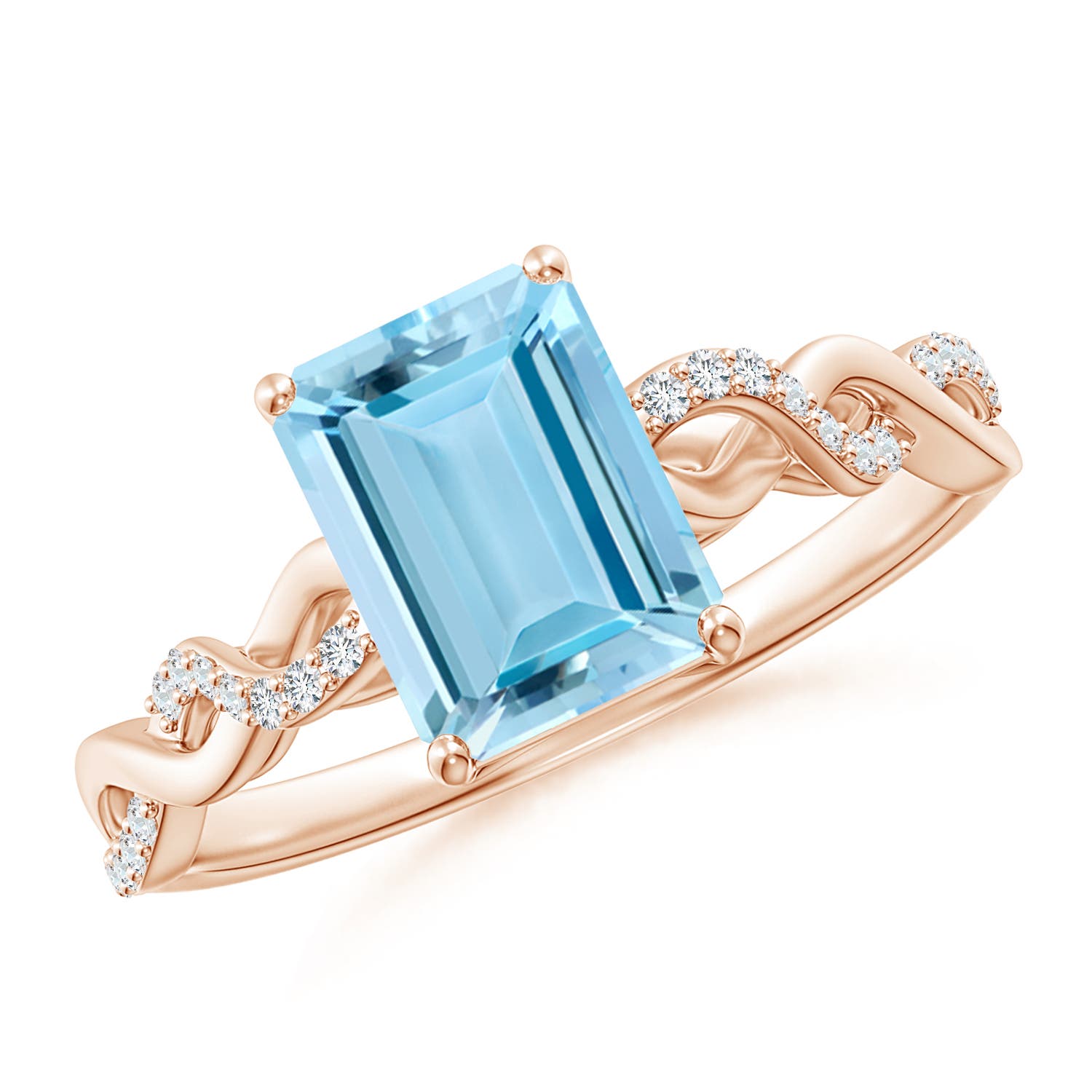 AAAA - Aquamarine / 1.48 CT / 14 KT Rose Gold