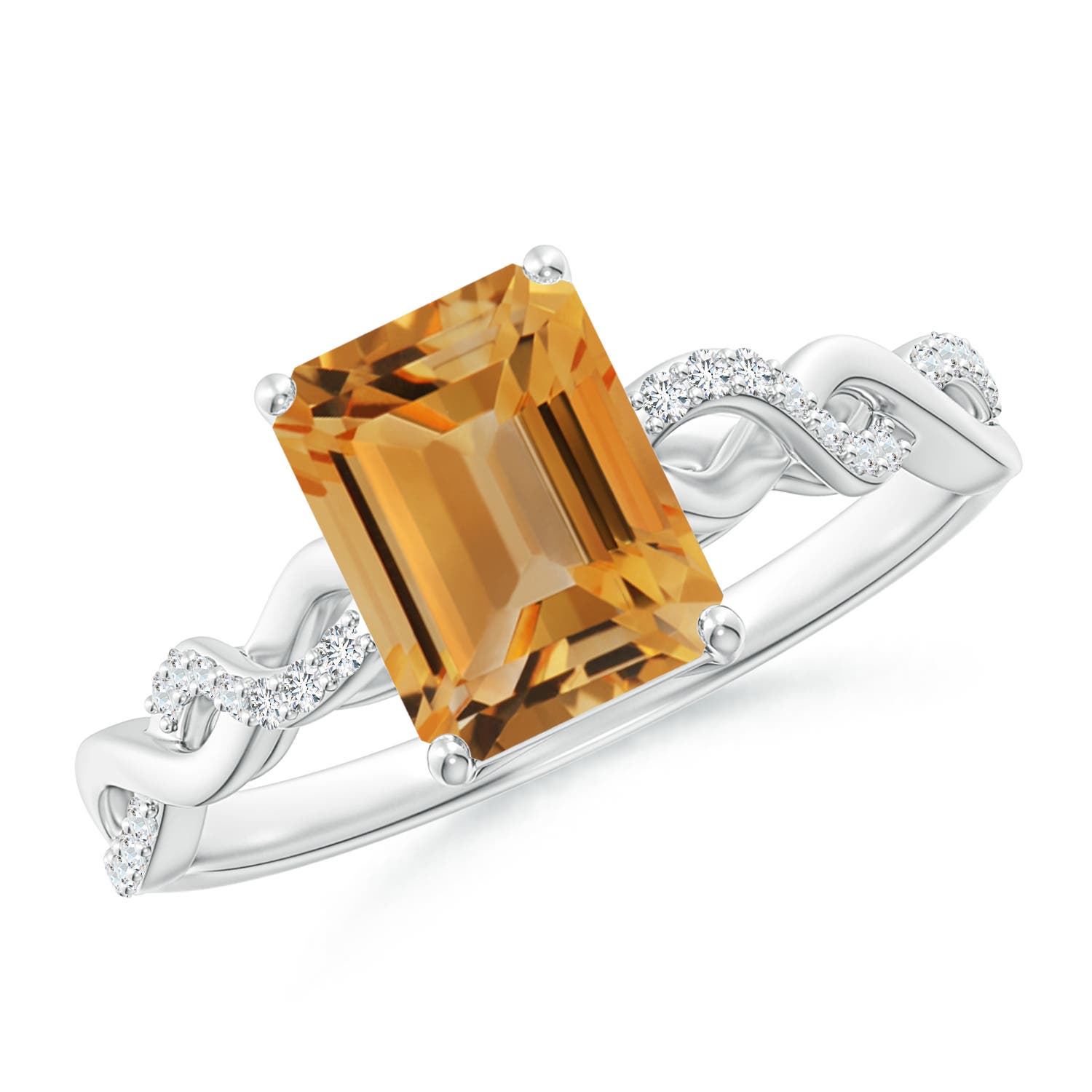 A - Citrine / 1.63 CT / 14 KT White Gold