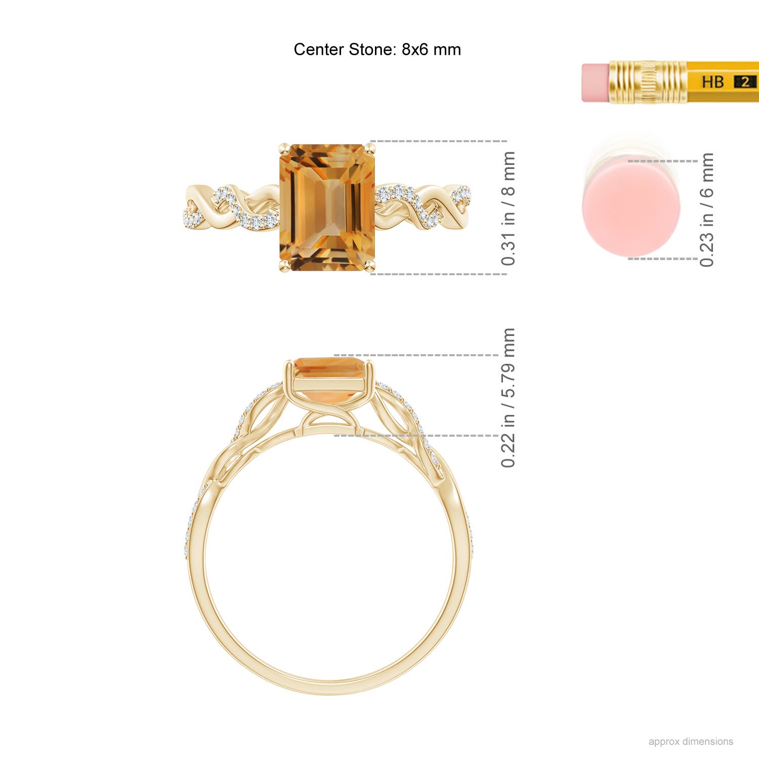 A - Citrine / 1.63 CT / 14 KT Yellow Gold