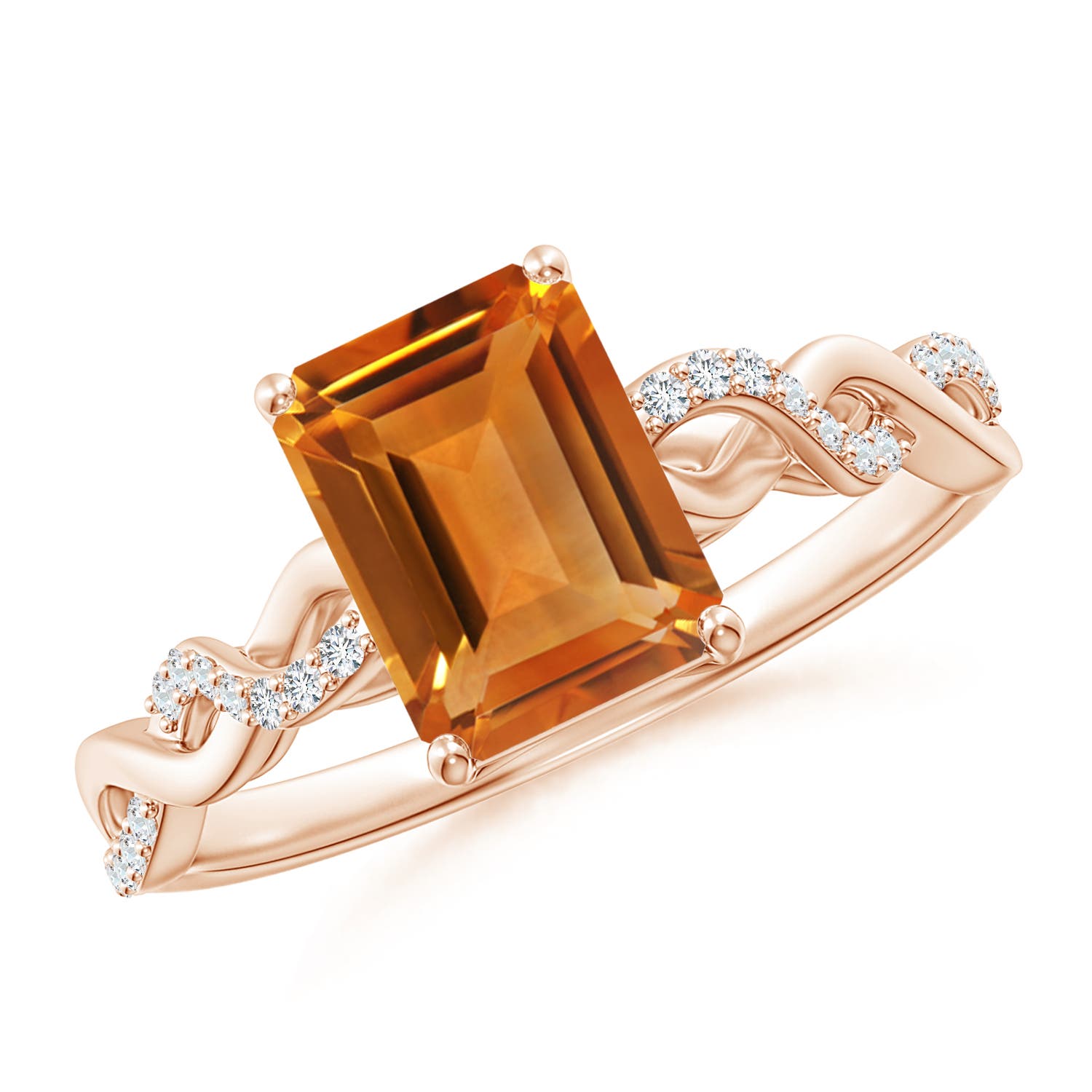 AAA - Citrine / 1.63 CT / 14 KT Rose Gold