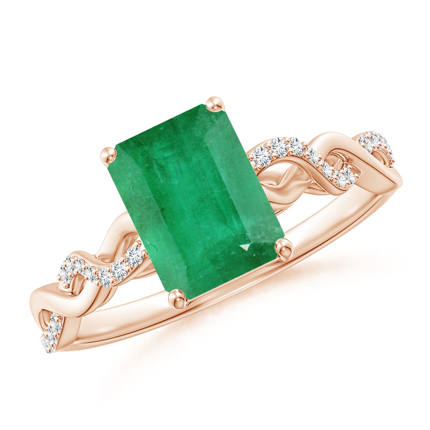 A - Emerald / 1.63 CT / 14 KT Rose Gold