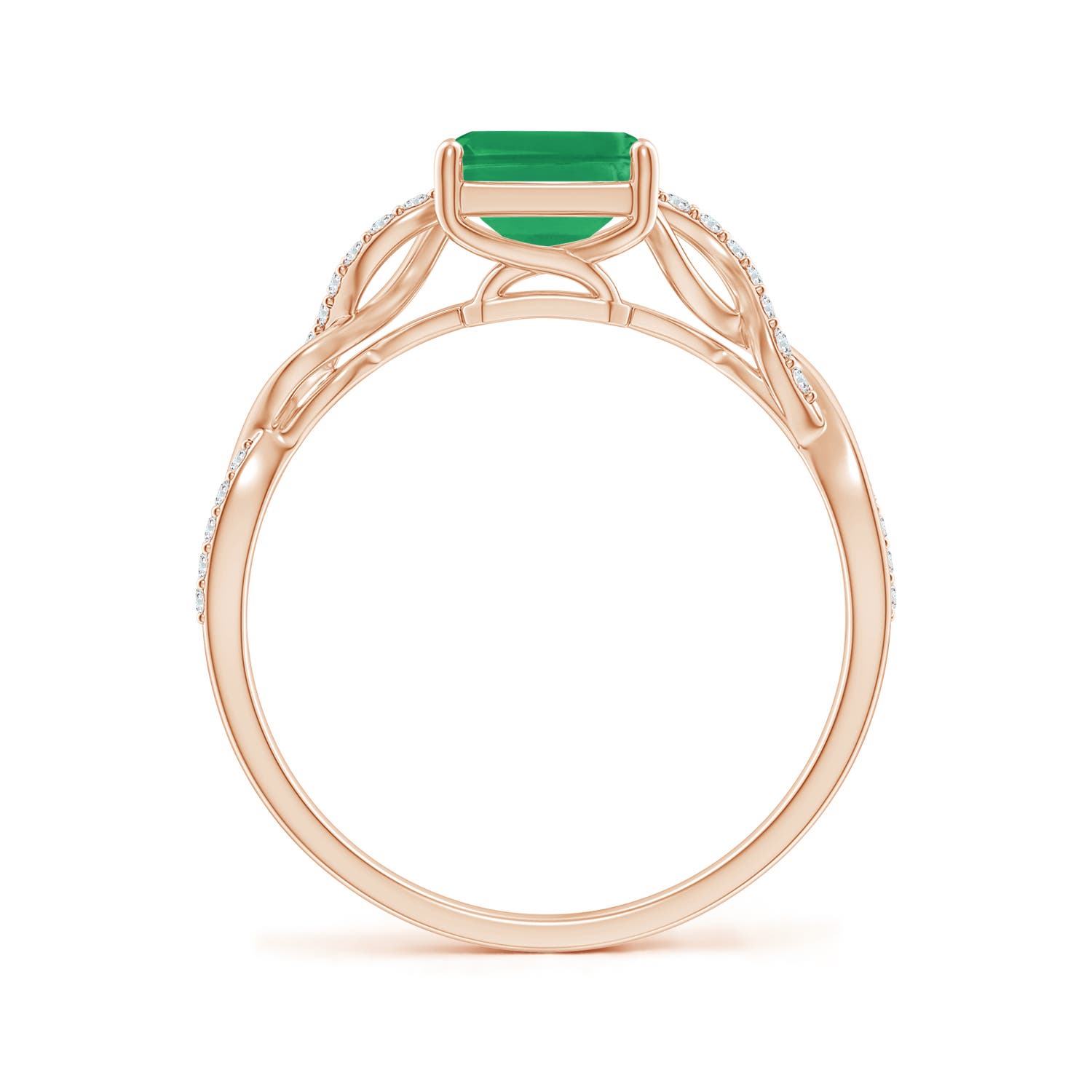 A - Emerald / 1.63 CT / 14 KT Rose Gold