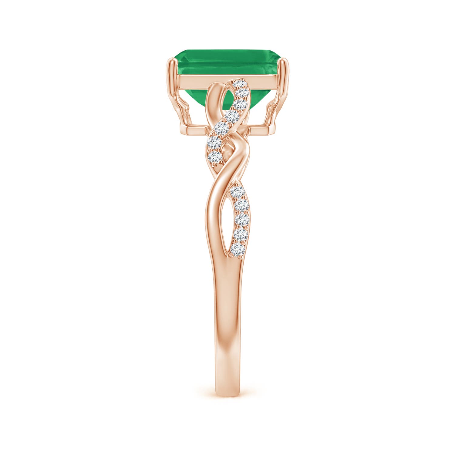 A - Emerald / 1.63 CT / 14 KT Rose Gold