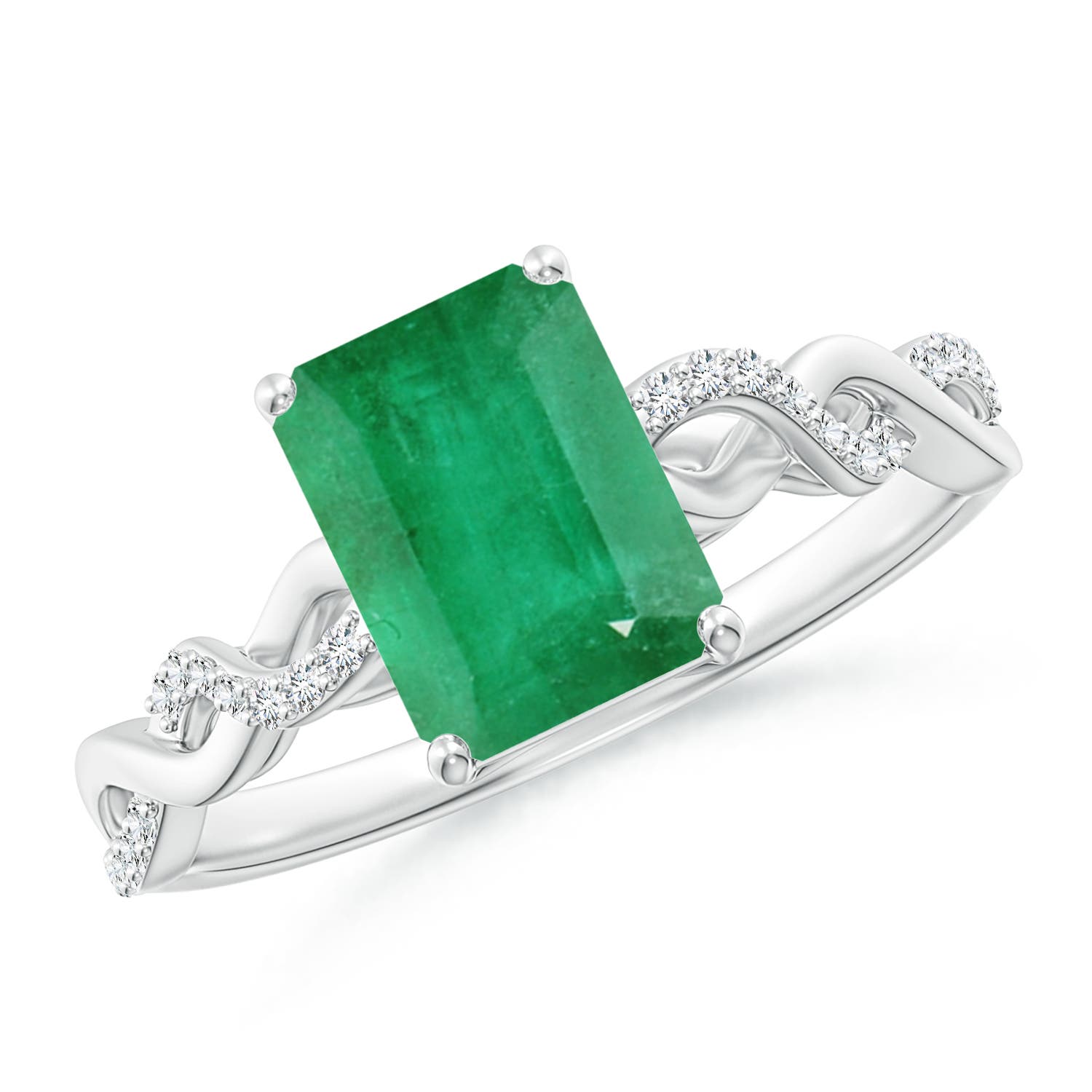 A - Emerald / 1.63 CT / 14 KT White Gold