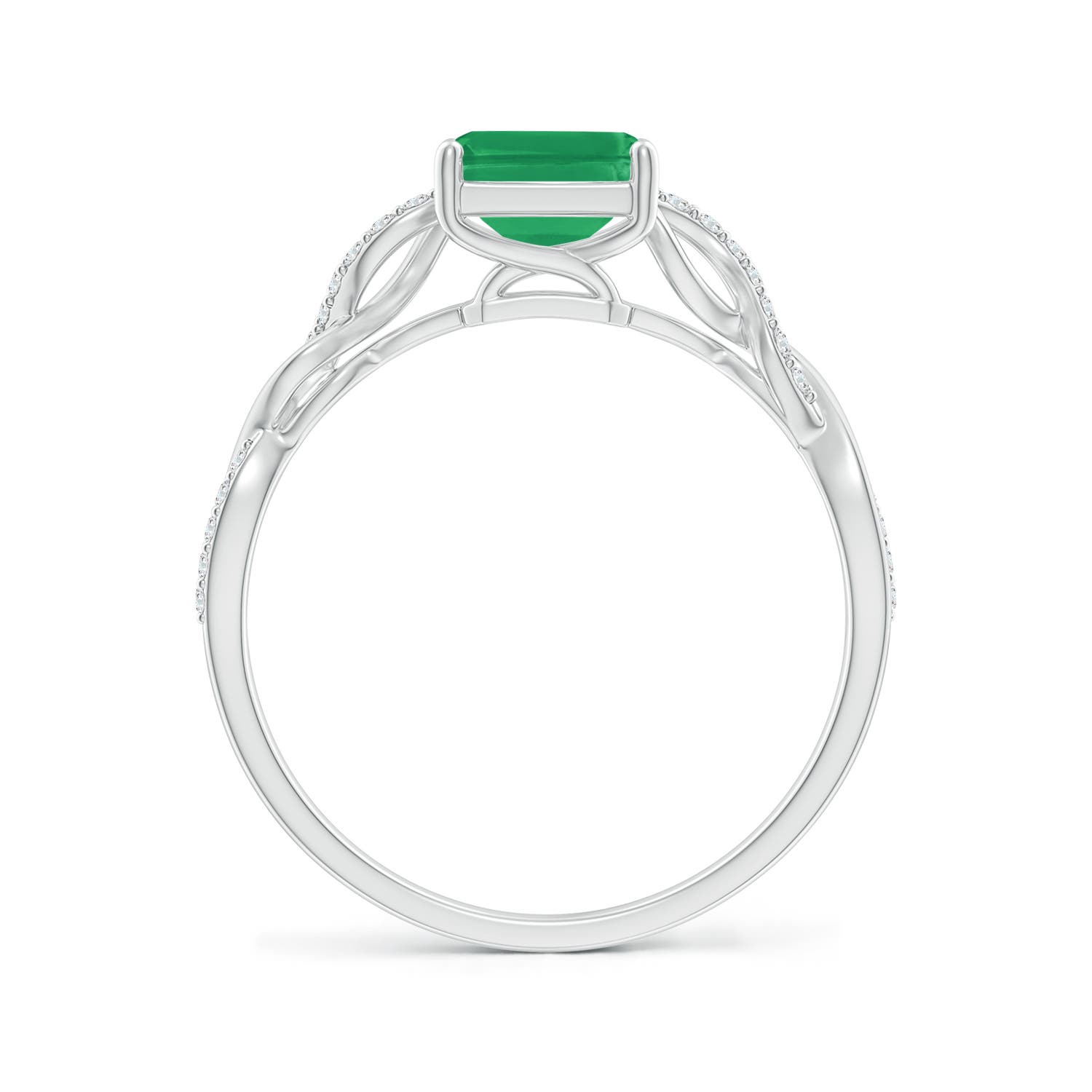 A - Emerald / 1.63 CT / 14 KT White Gold