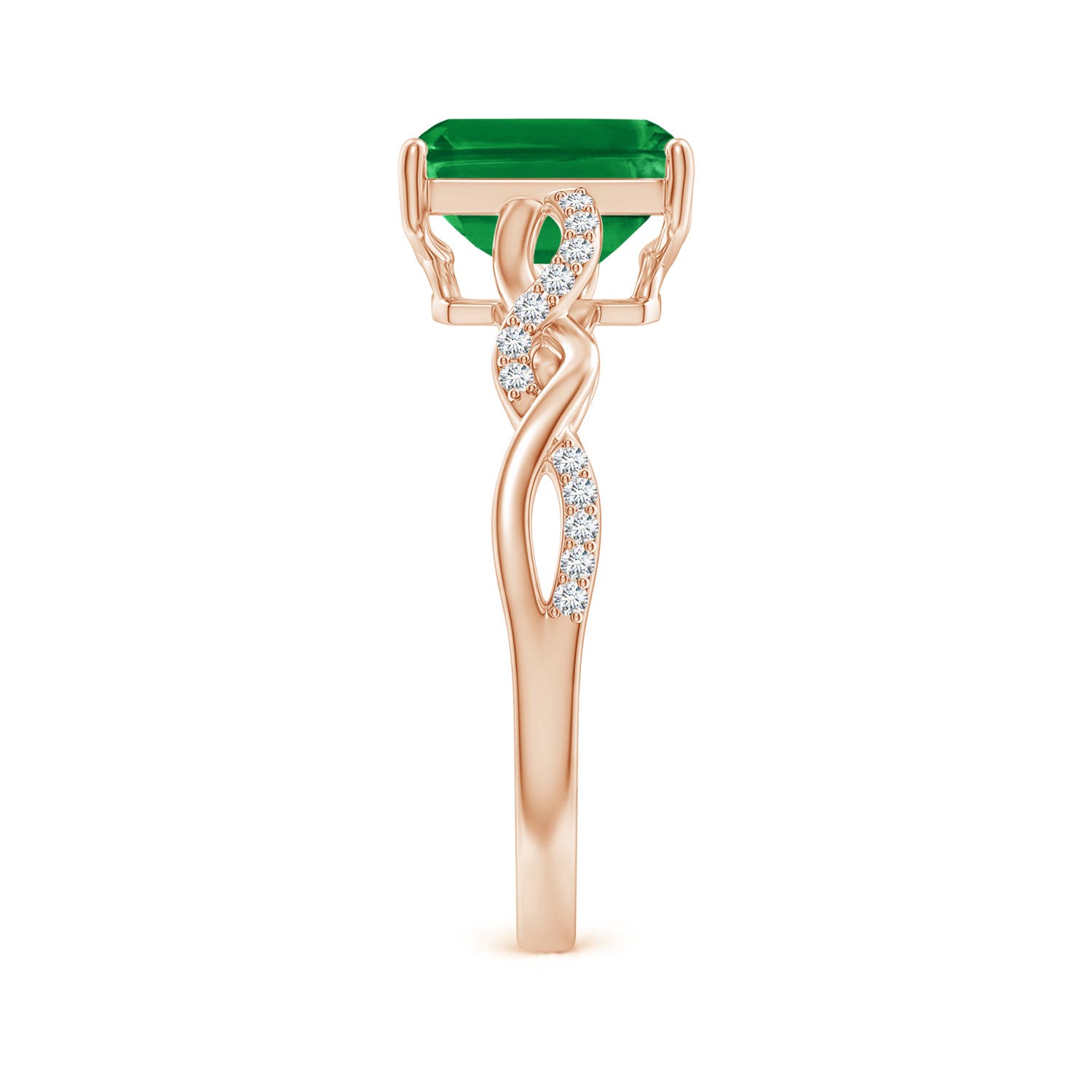 AAA - Emerald / 1.63 CT / 14 KT Rose Gold