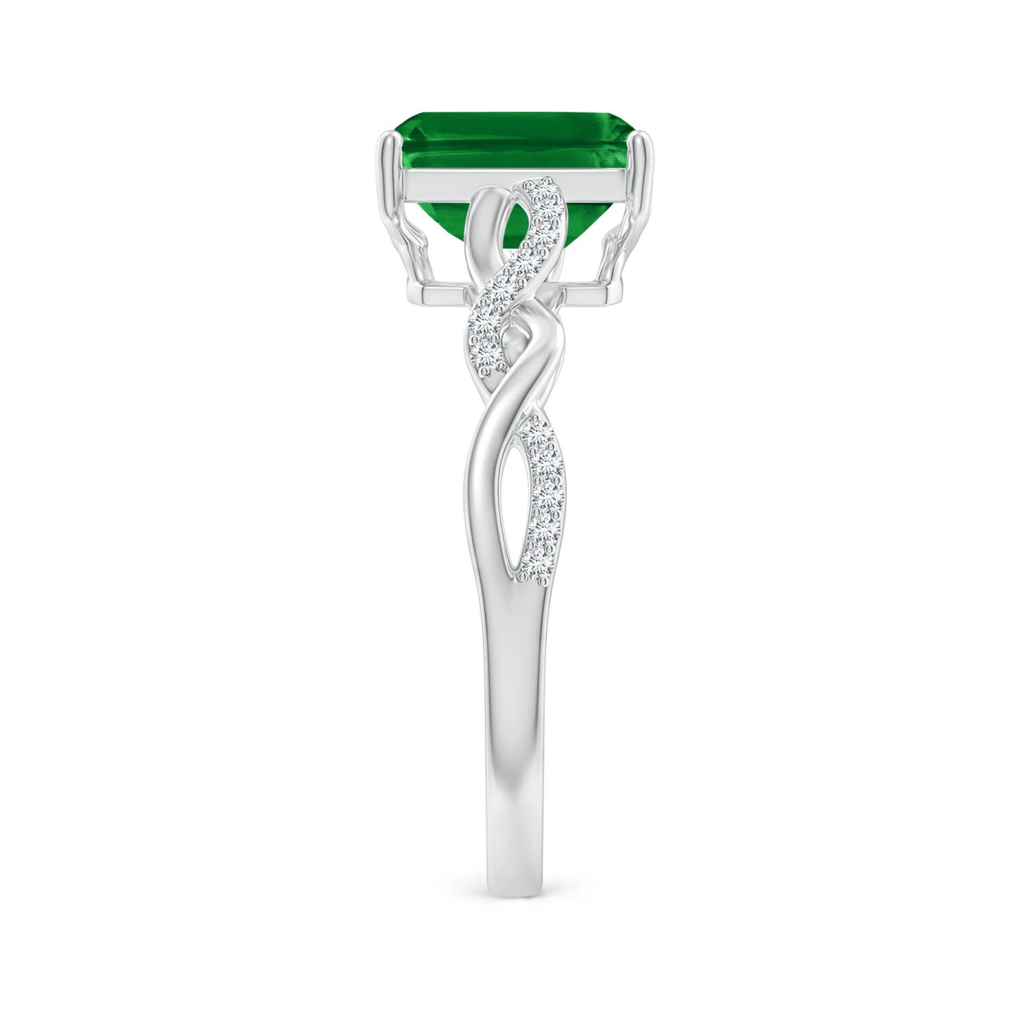 AAAA - Emerald / 1.63 CT / 14 KT White Gold