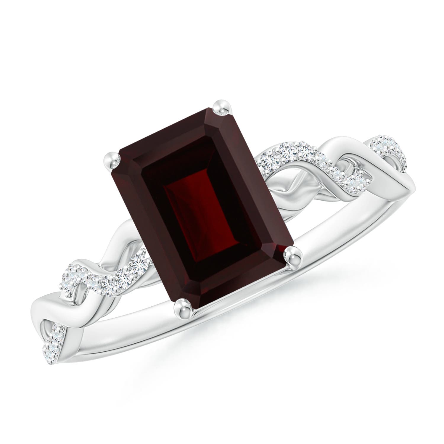 A - Garnet / 1.93 CT / 14 KT White Gold