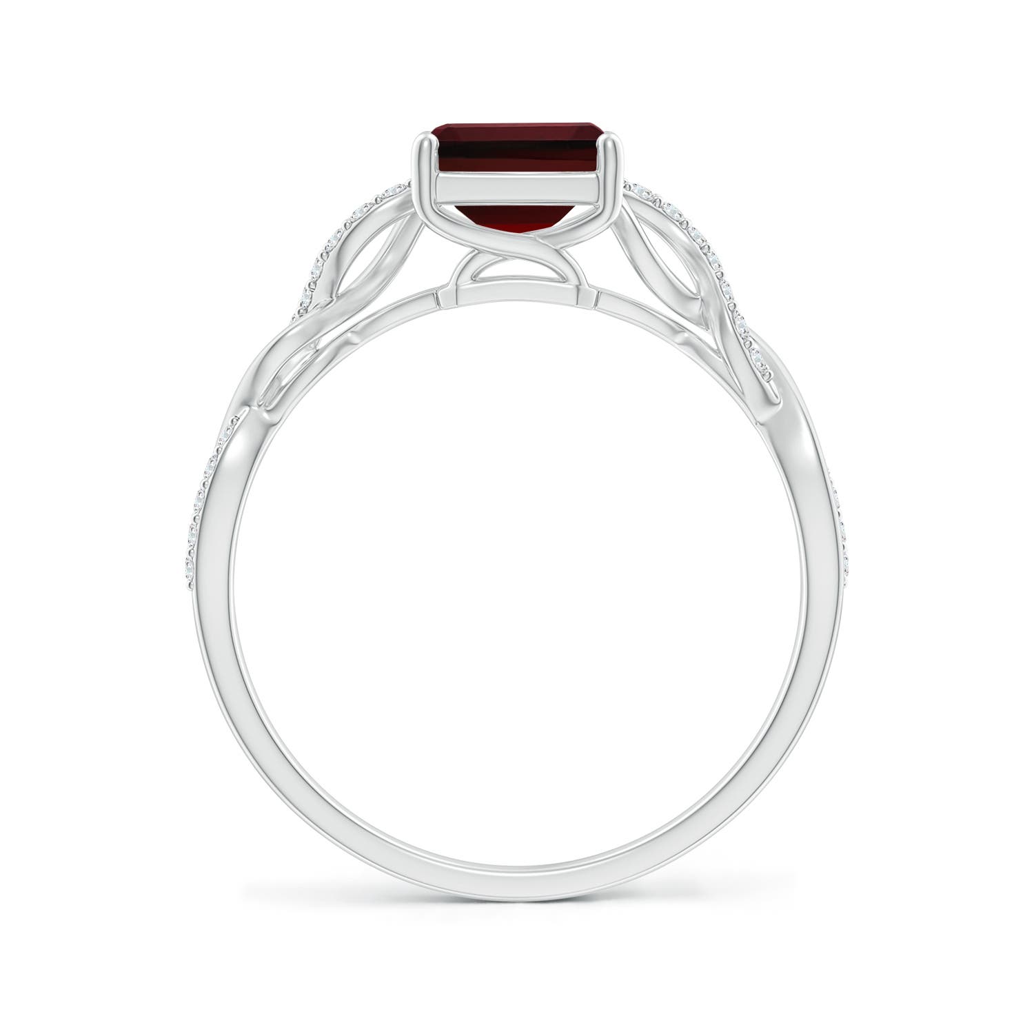 AAA - Garnet / 1.93 CT / 14 KT White Gold