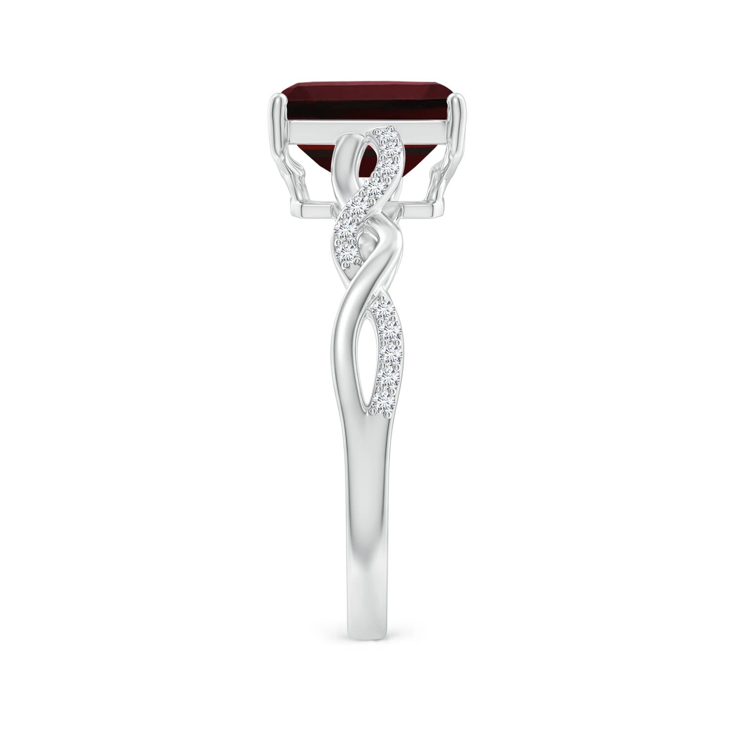 AAA - Garnet / 1.93 CT / 14 KT White Gold