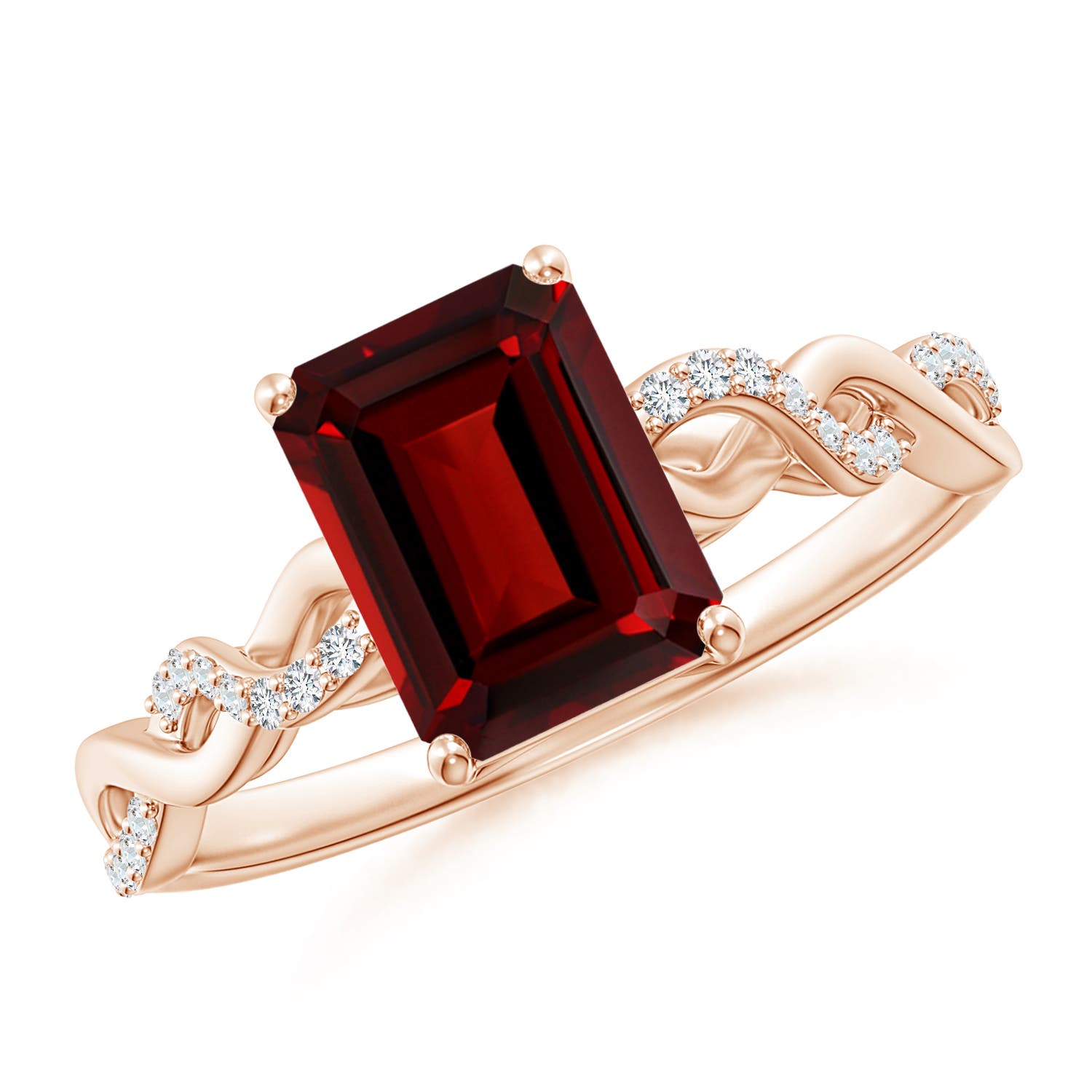 AAAA - Garnet / 1.93 CT / 14 KT Rose Gold