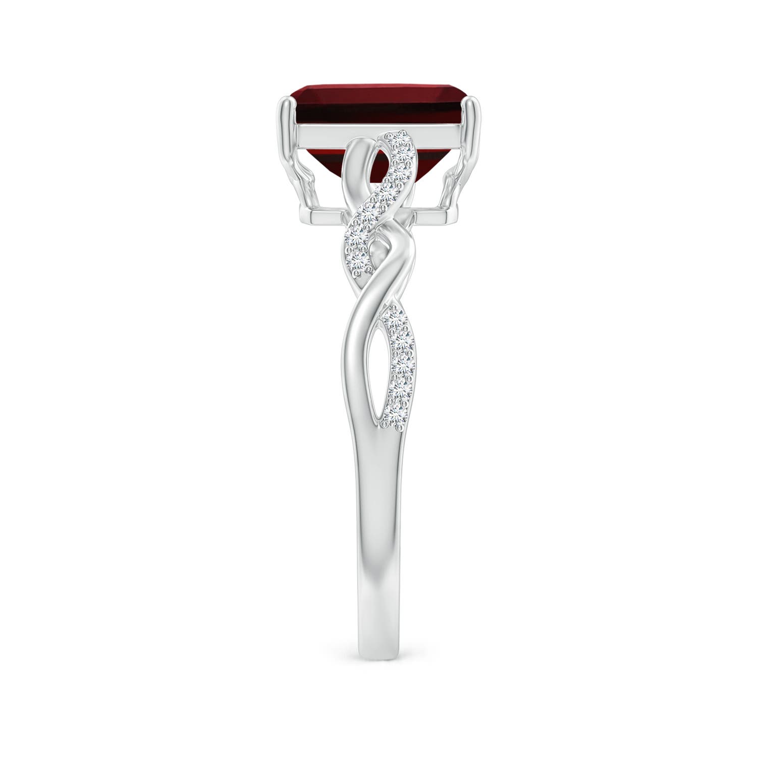 AAAA - Garnet / 1.93 CT / 14 KT White Gold