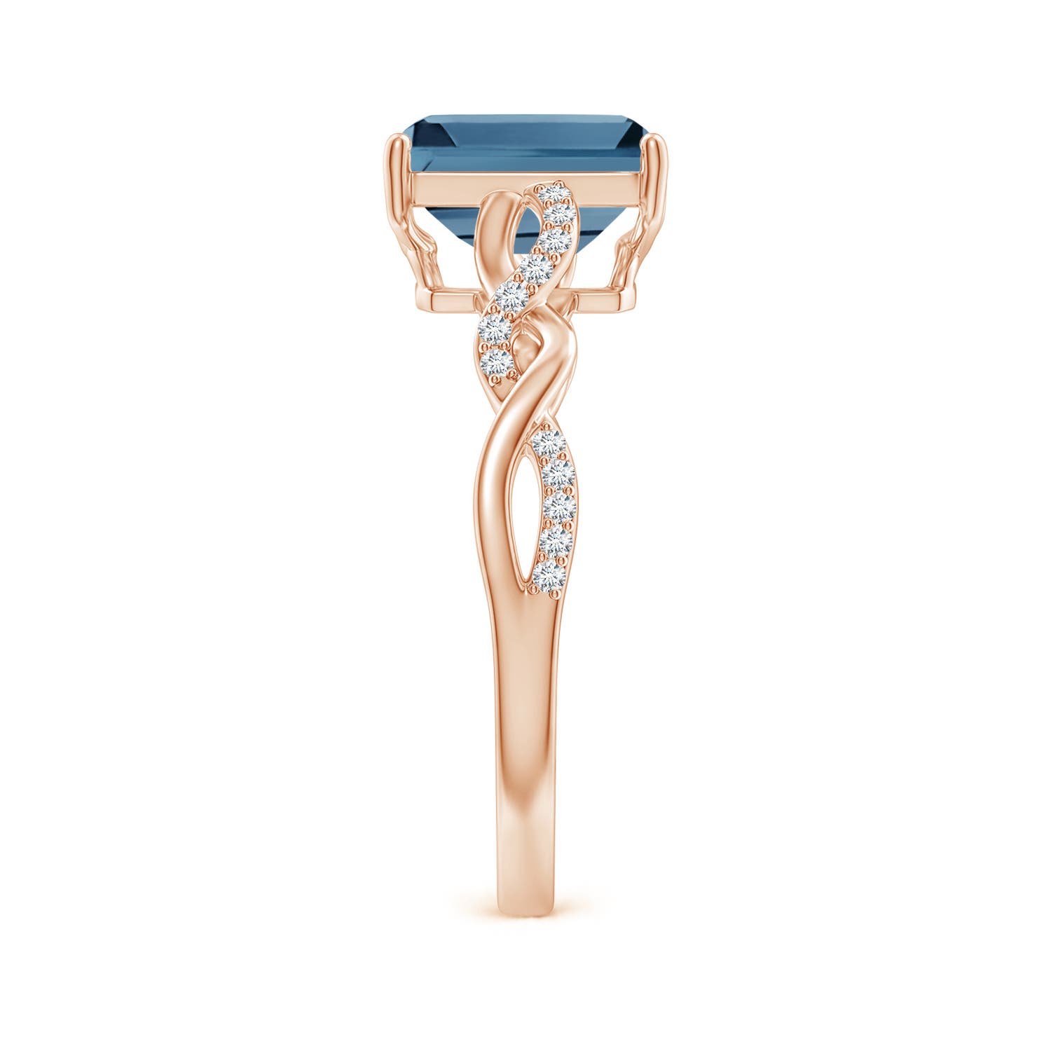 A - London Blue Topaz / 2.08 CT / 14 KT Rose Gold