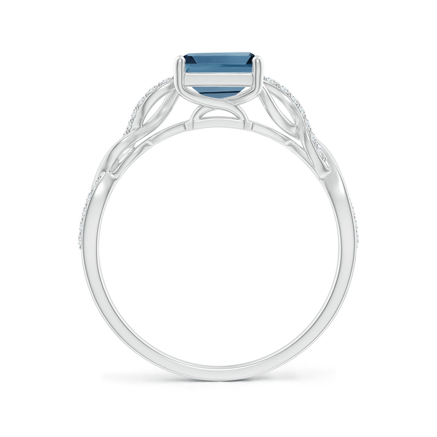 A - London Blue Topaz / 2.08 CT / 14 KT White Gold