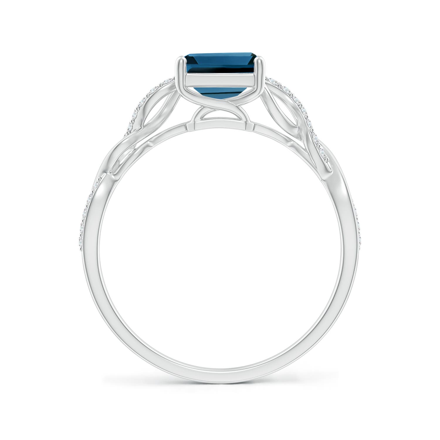 AAA - London Blue Topaz / 2.08 CT / 14 KT White Gold