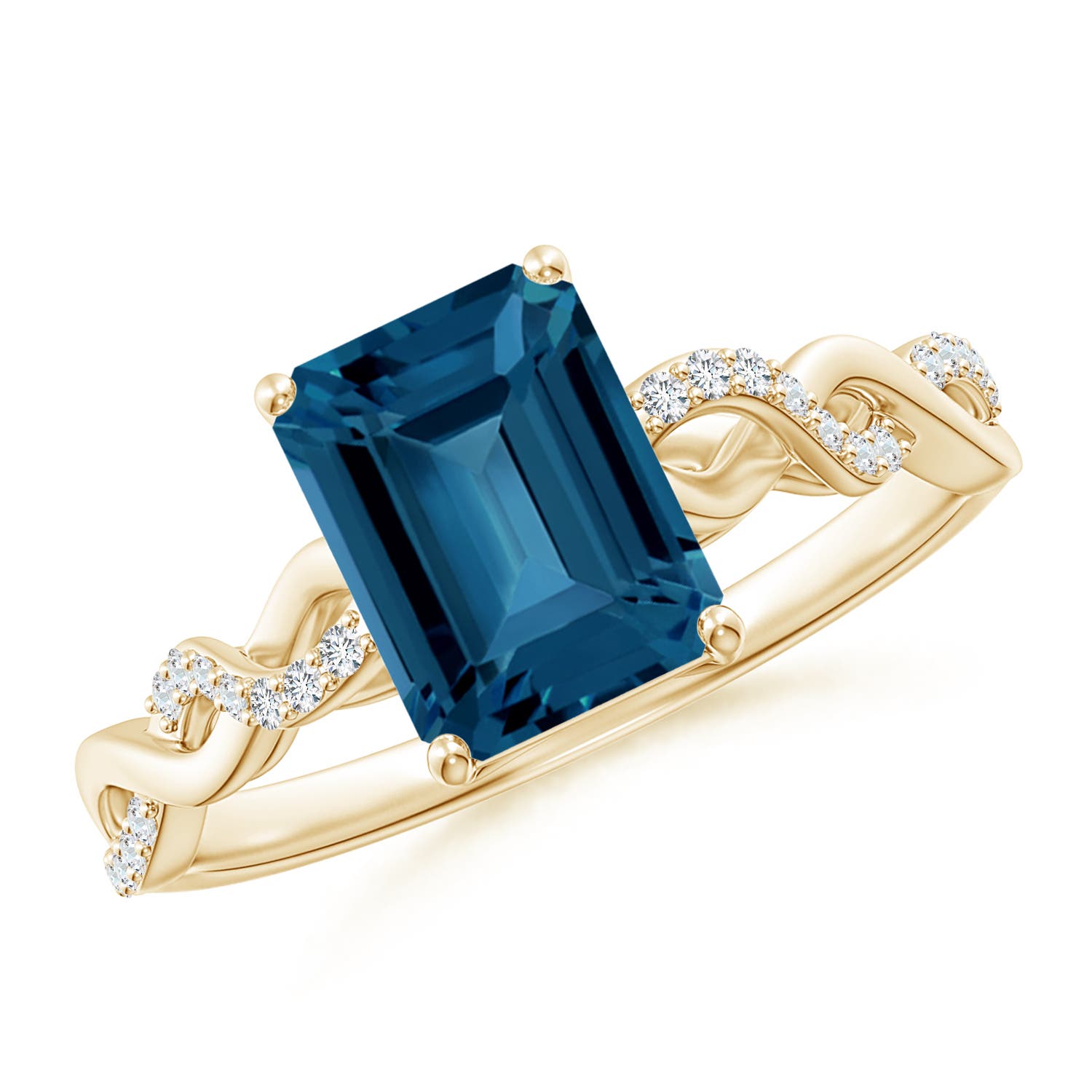 AAA - London Blue Topaz / 2.08 CT / 14 KT Yellow Gold