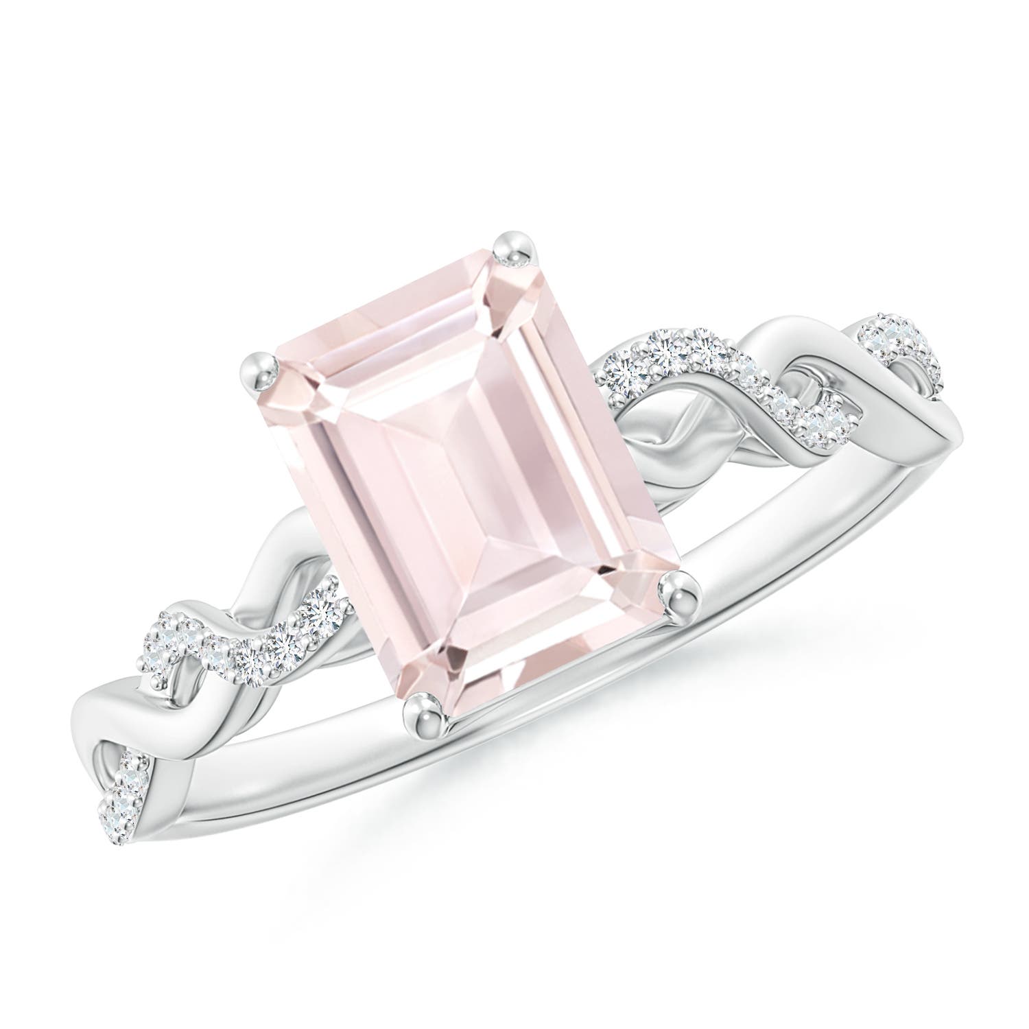 A - Morganite / 1.53 CT / 14 KT White Gold