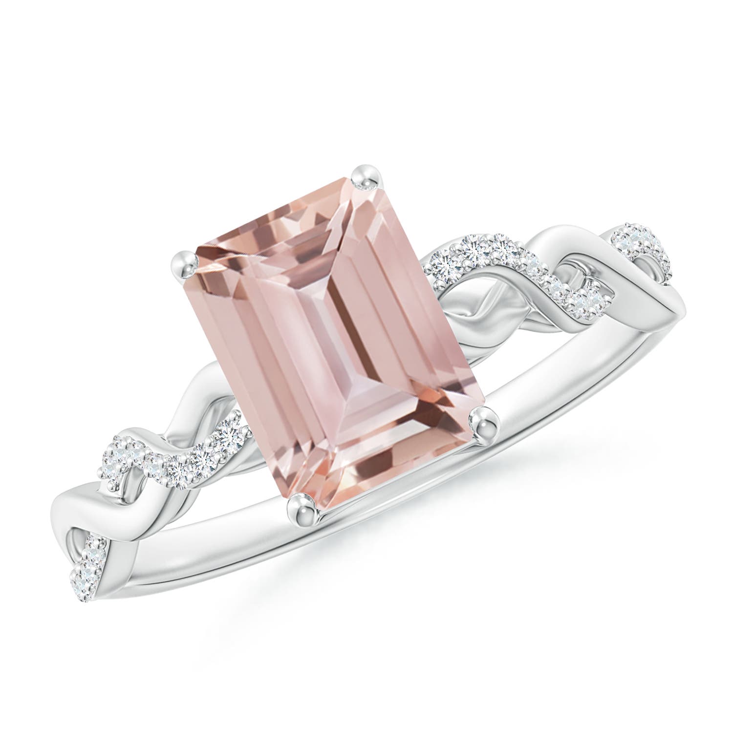 AAA - Morganite / 1.53 CT / 14 KT White Gold