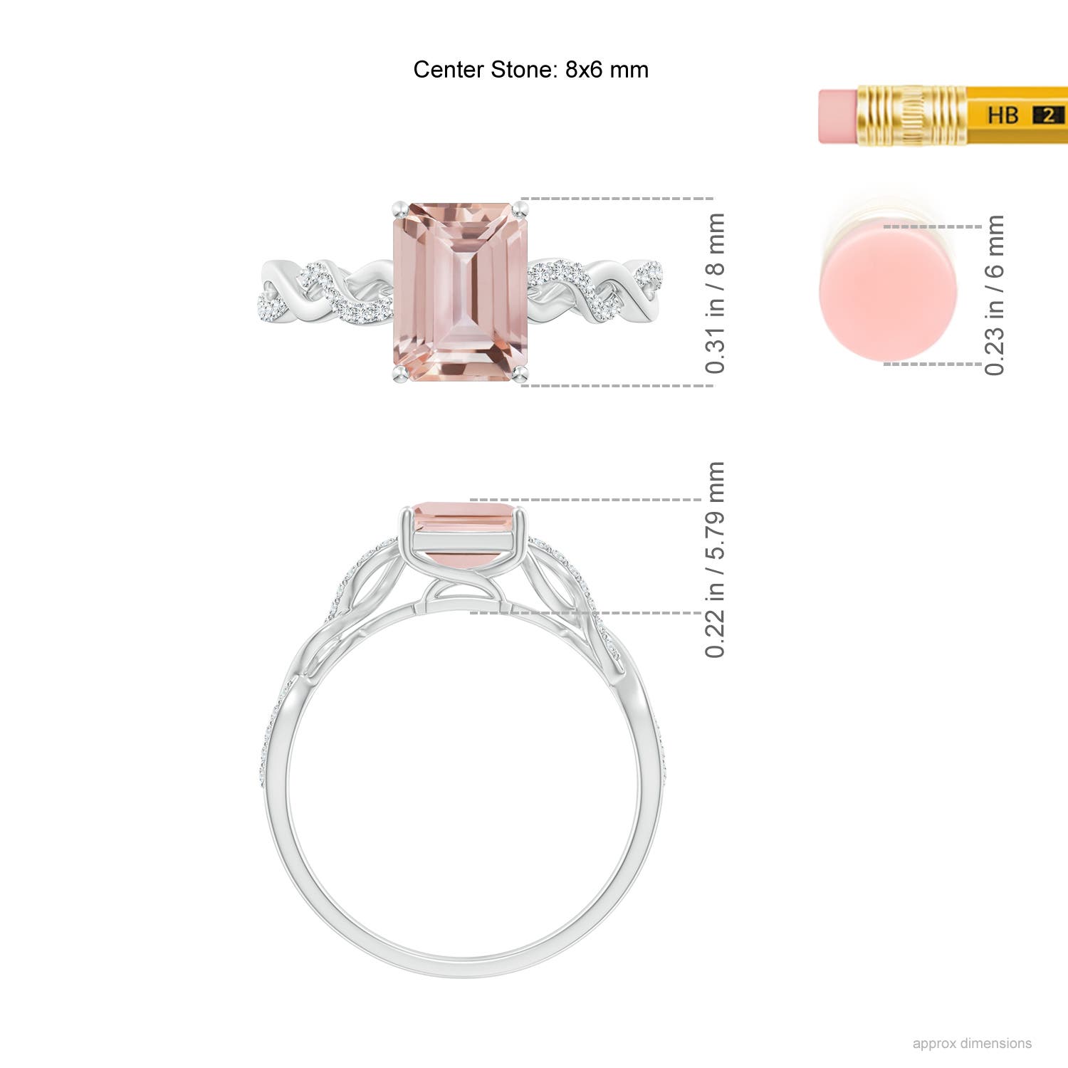 AAA - Morganite / 1.53 CT / 14 KT White Gold