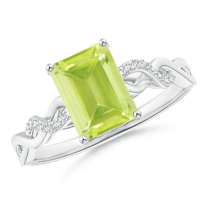 A - Peridot / 1.73 CT / 14 KT White Gold