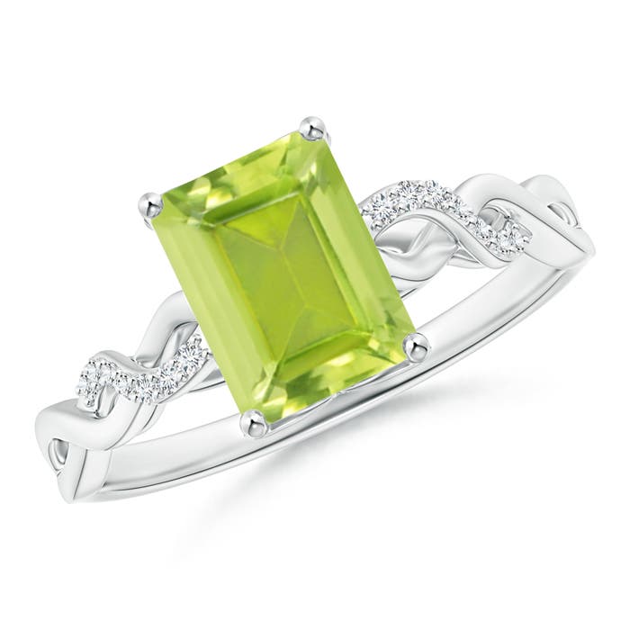 AA - Peridot / 1.73 CT / 14 KT White Gold