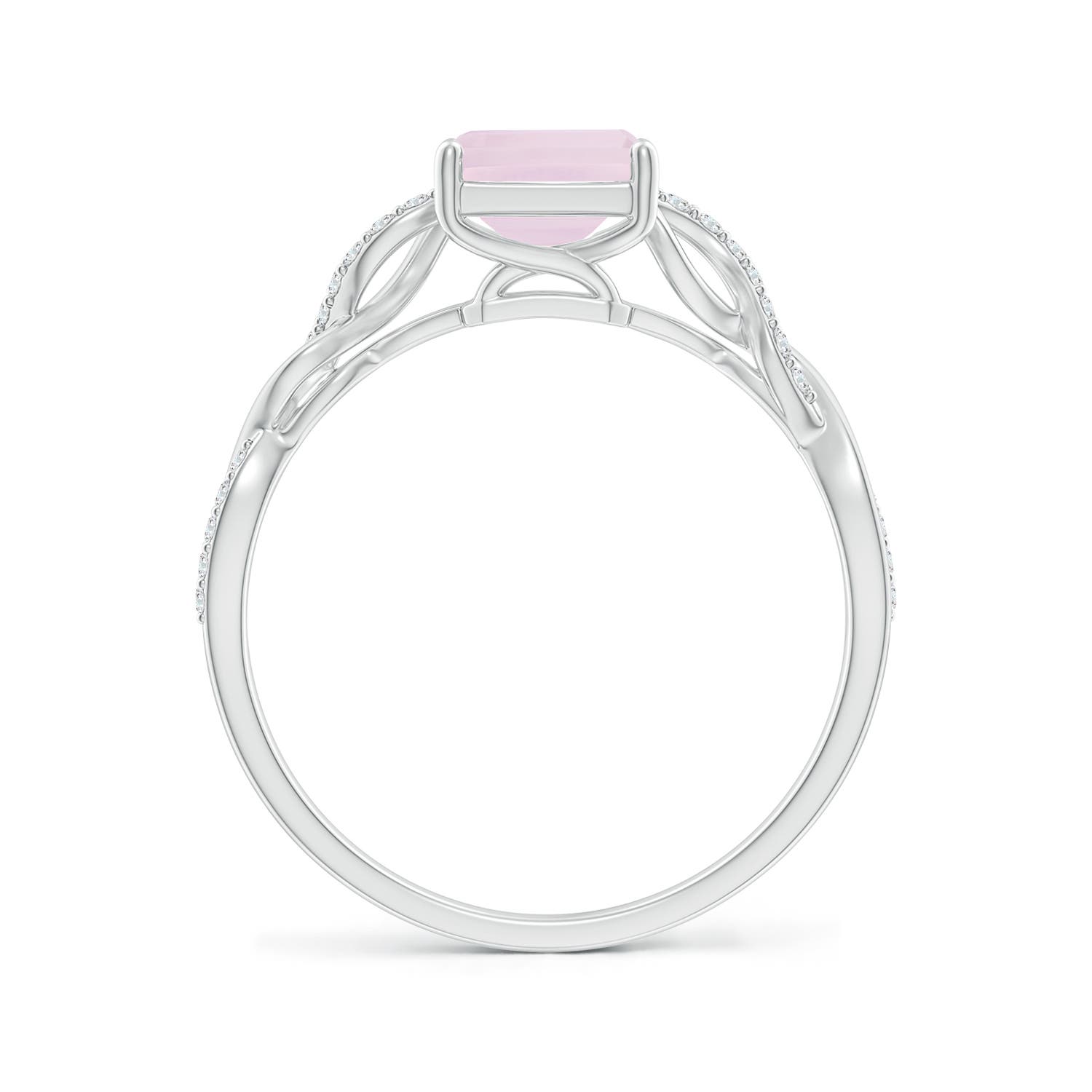 A - Rose Quartz / 1.68 CT / 14 KT White Gold