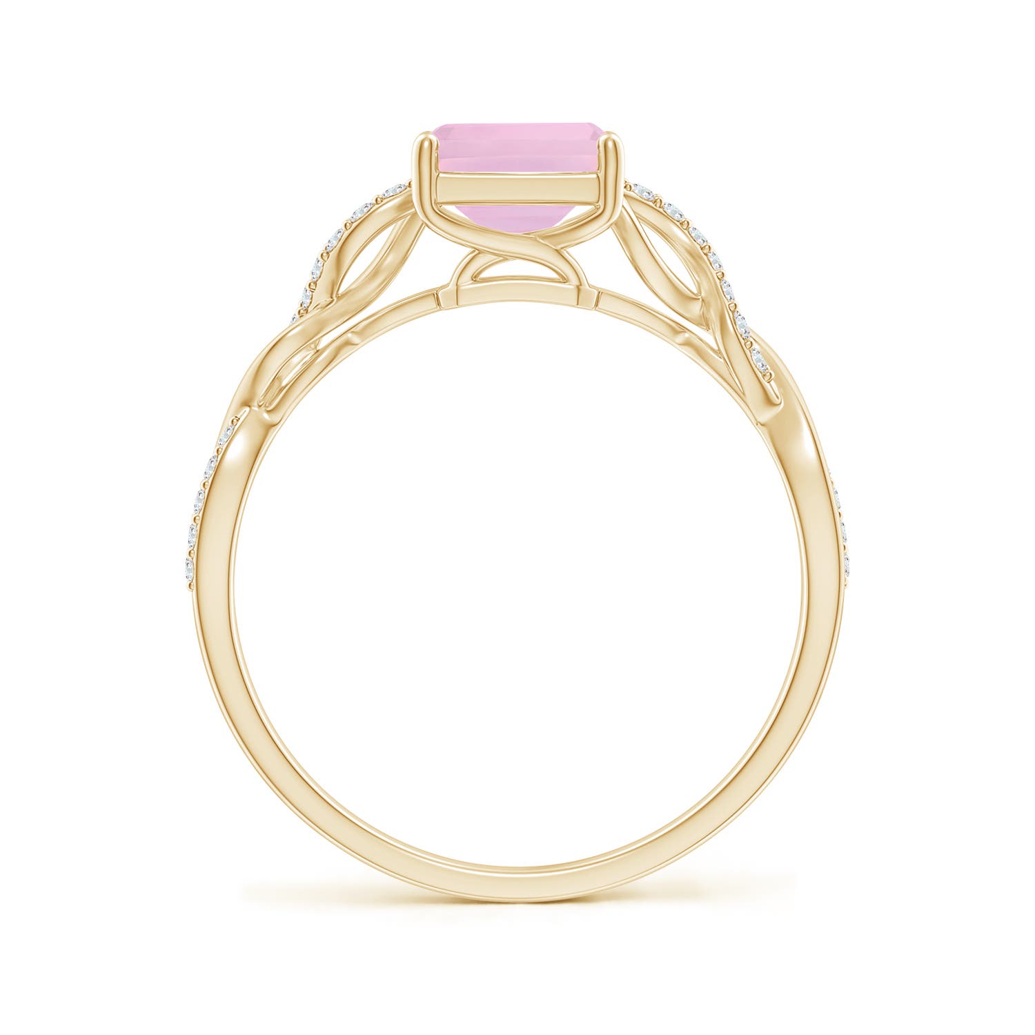 AAAA - Rose Quartz / 1.68 CT / 14 KT Yellow Gold