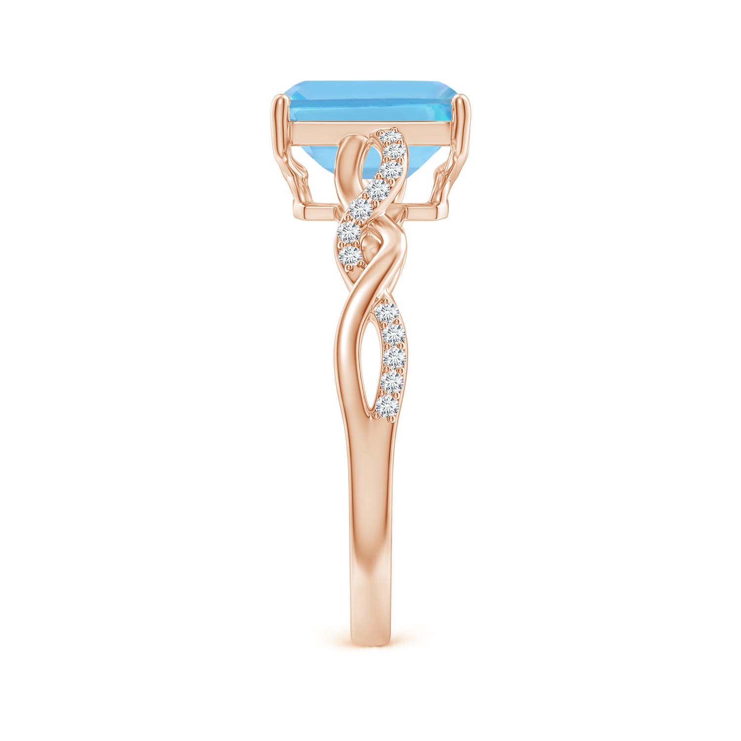 A - Swiss Blue Topaz / 2.08 CT / 14 KT Rose Gold