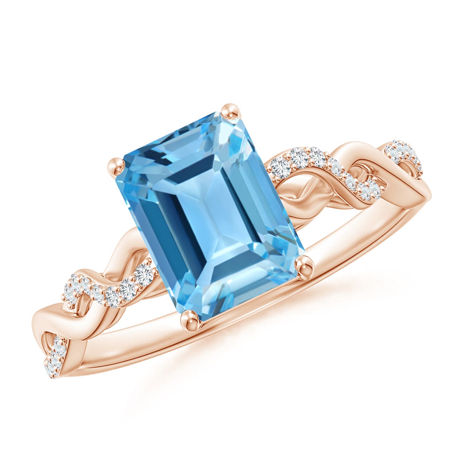 AA - Swiss Blue Topaz / 2.08 CT / 14 KT Rose Gold