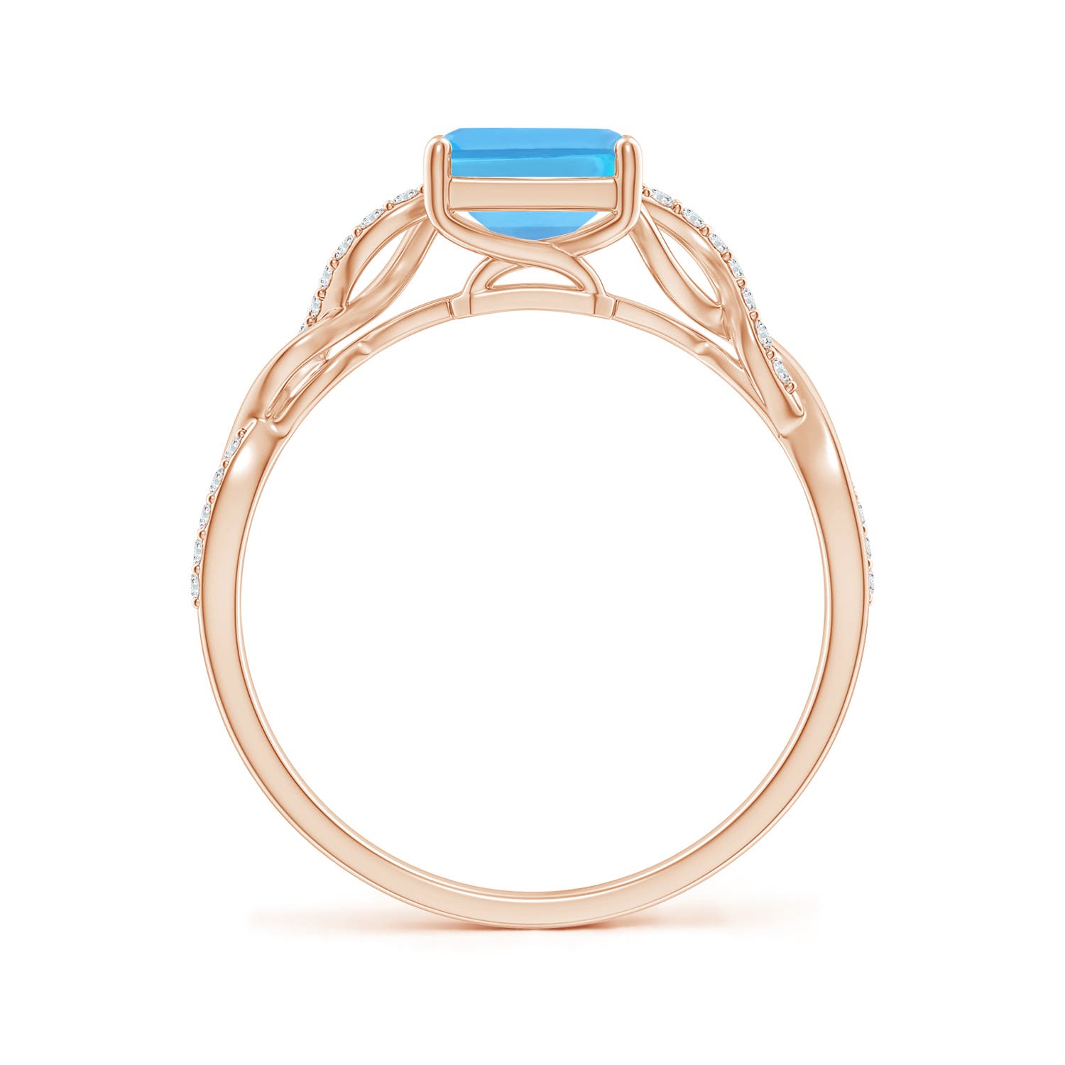 AA - Swiss Blue Topaz / 2.08 CT / 14 KT Rose Gold